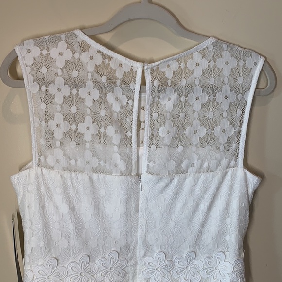 LONDON TIMES PETITE white lace dress - Picture 5 of 8